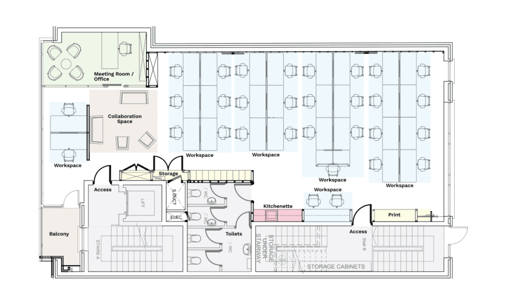 Level One floorplan at 16 SJRQ