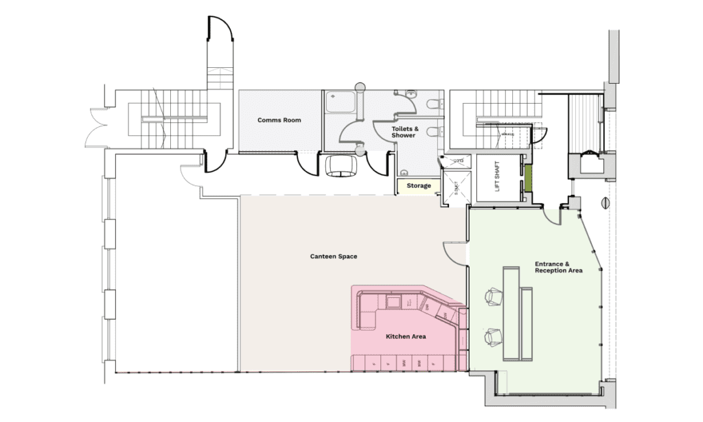 Ground Level floorplan at 16 SJRQ